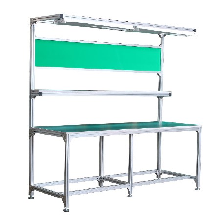 定制防靜電工作臺(tái)鋁合金實(shí)驗(yàn)臺(tái)電子車間操作臺(tái)鋁型材流水線操作桌